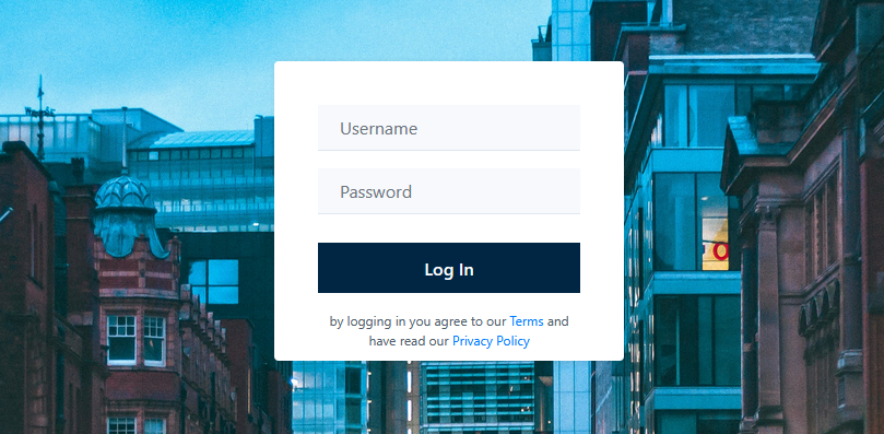 Custom Blue Login